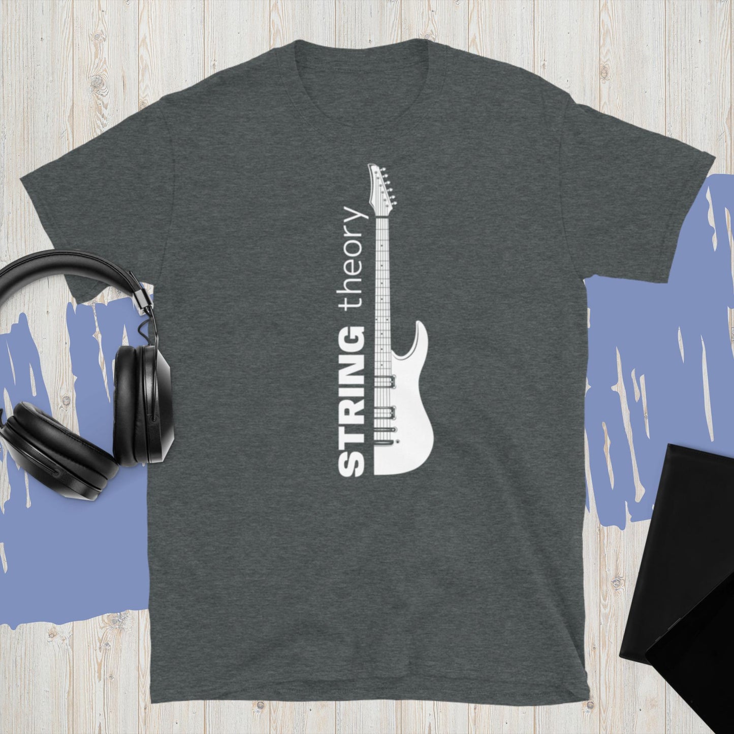 String theory. Fun T-shirt for guitarists.