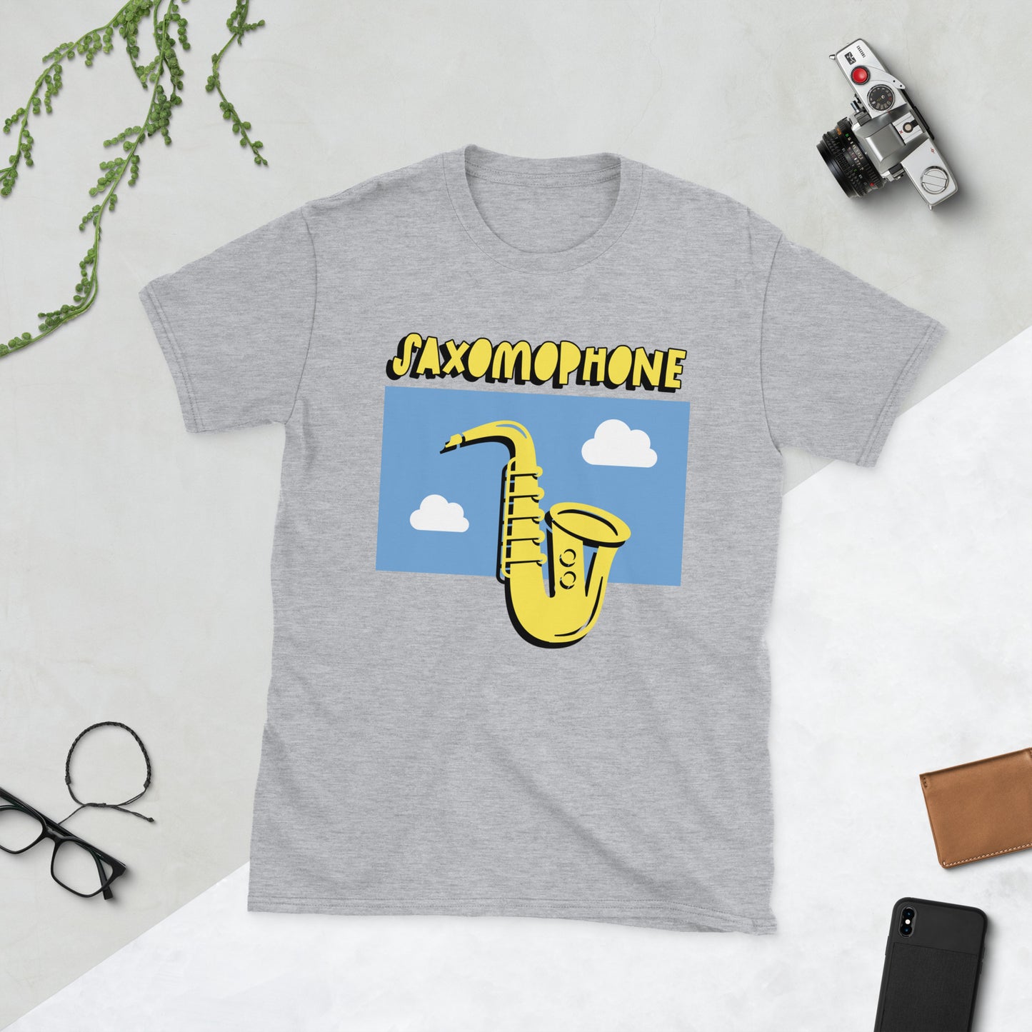 Saxomophone. Designed for the light Unisex T-Shirt